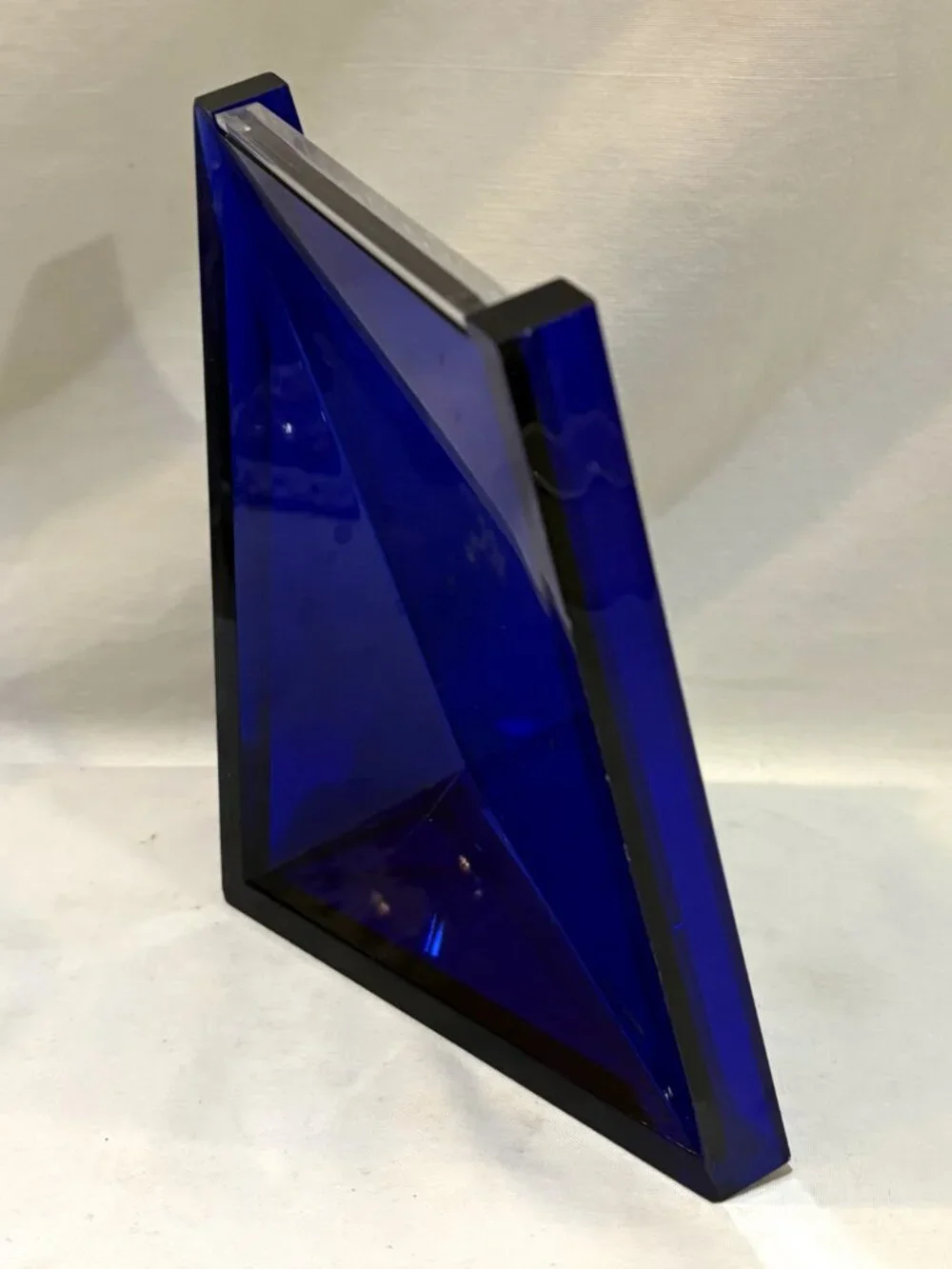 Guzzini Lucite Acrylic Photo Frame Blue Made in Italy